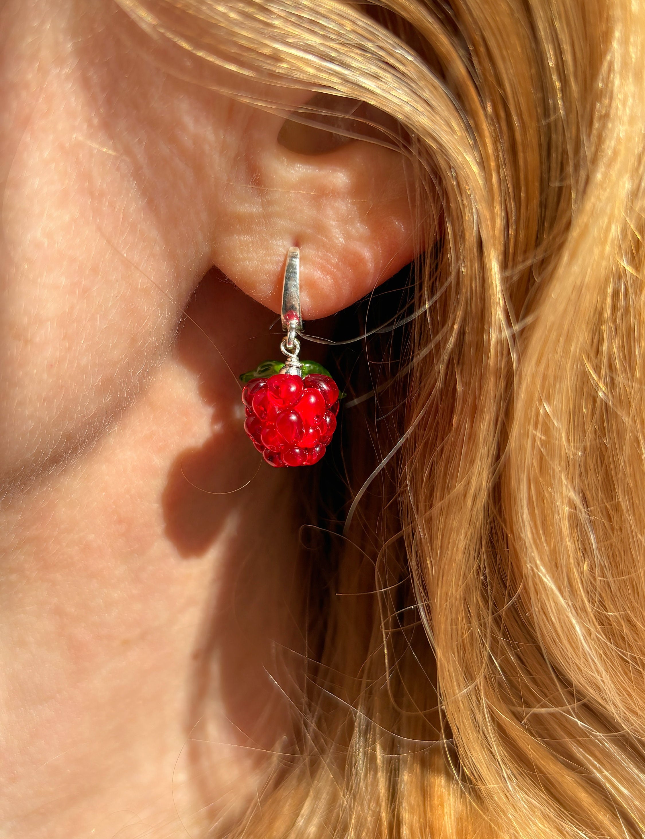 Raspberry Earrings