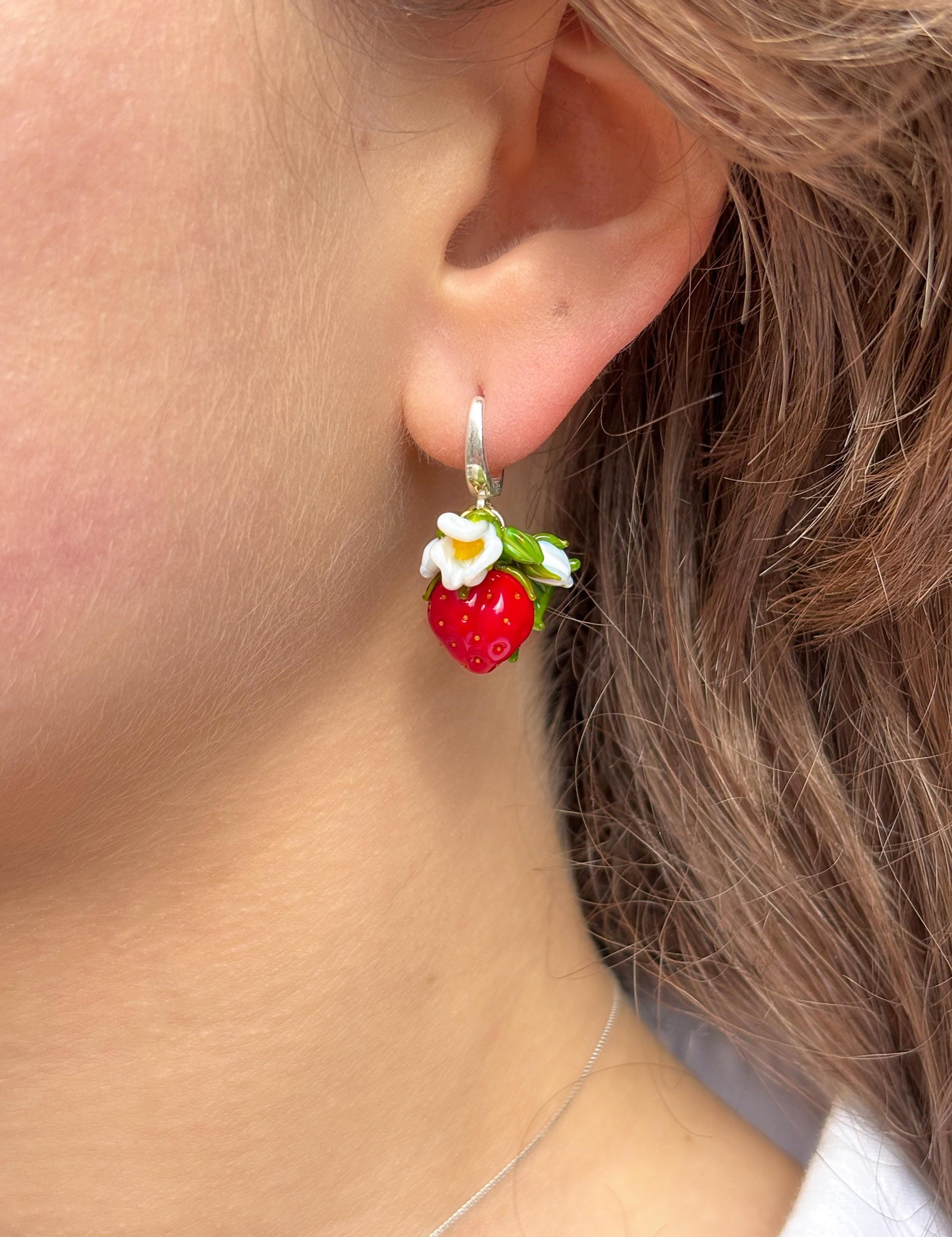 Strawberry Blossom Earrings