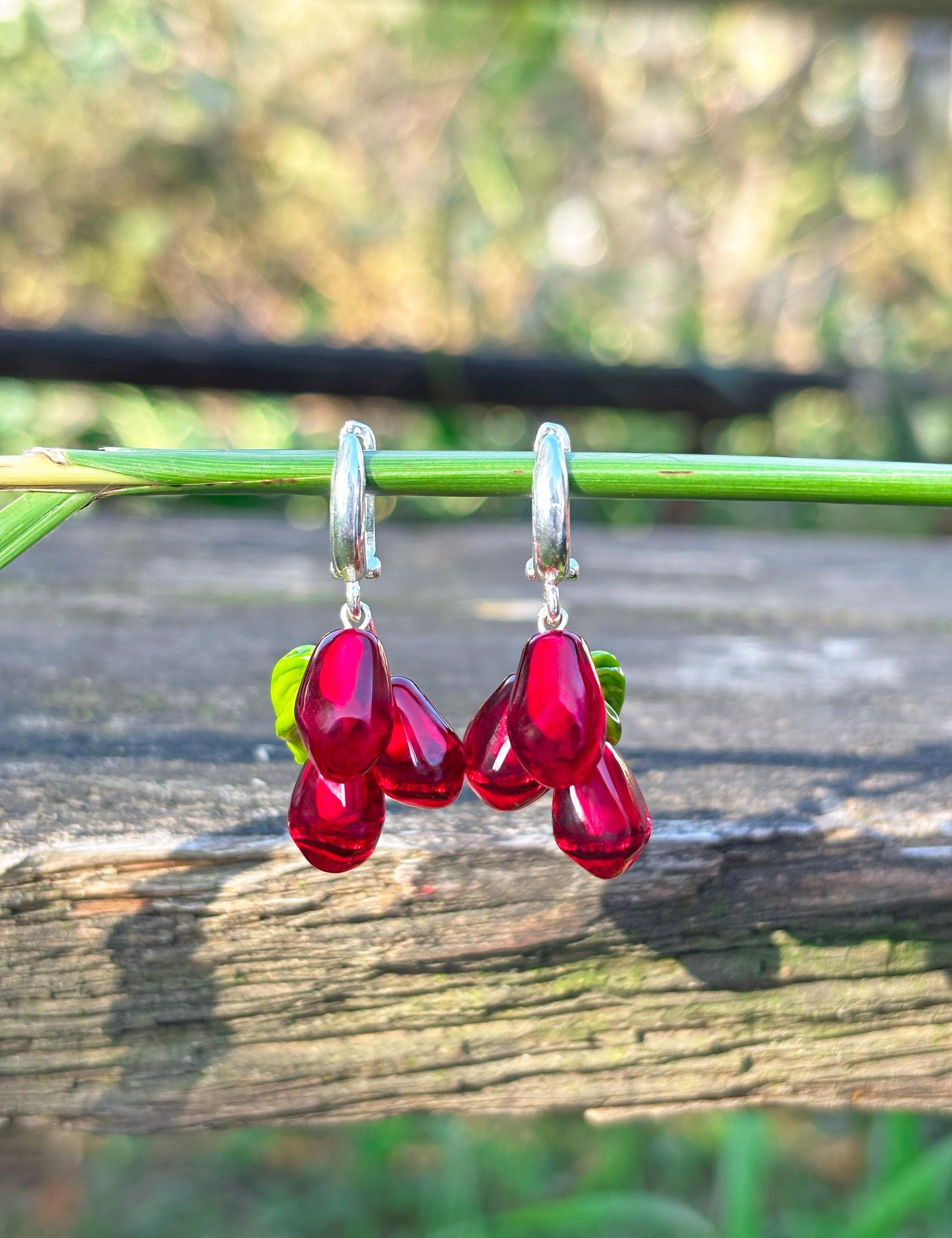 Pomegranate Seed Earrings