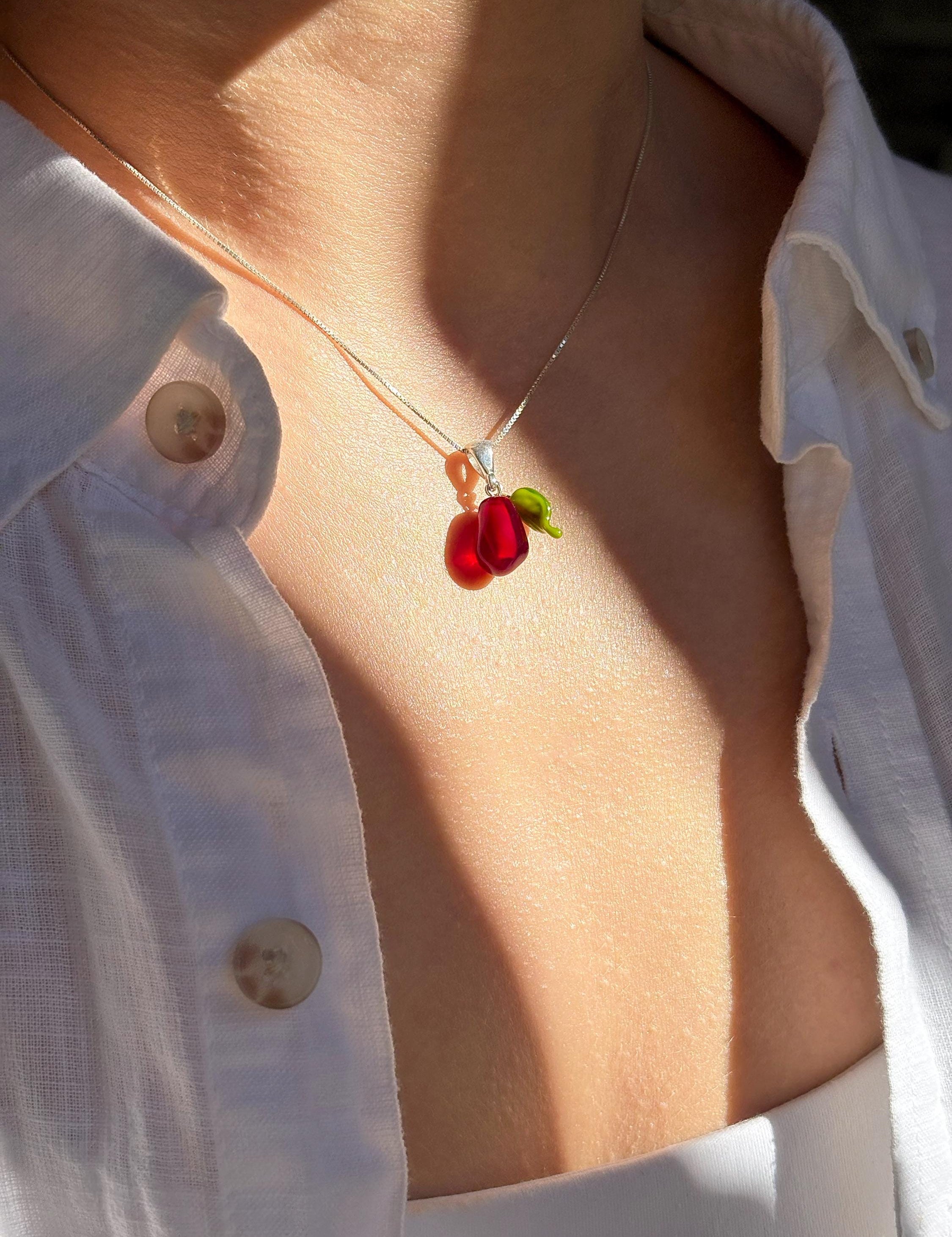 Pomegranate Seed Necklace