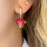 Pink Raspberry Earrings