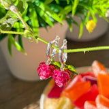 Pink Raspberry Earrings