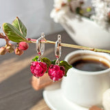 Pink Raspberry Earrings
