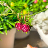 Pink Raspberry Earrings