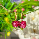 Pink Raspberry Earrings