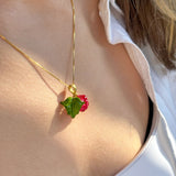 Pink Raspberry Necklace