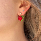 Lucky Raspberry Stud Earrings (Mini version)