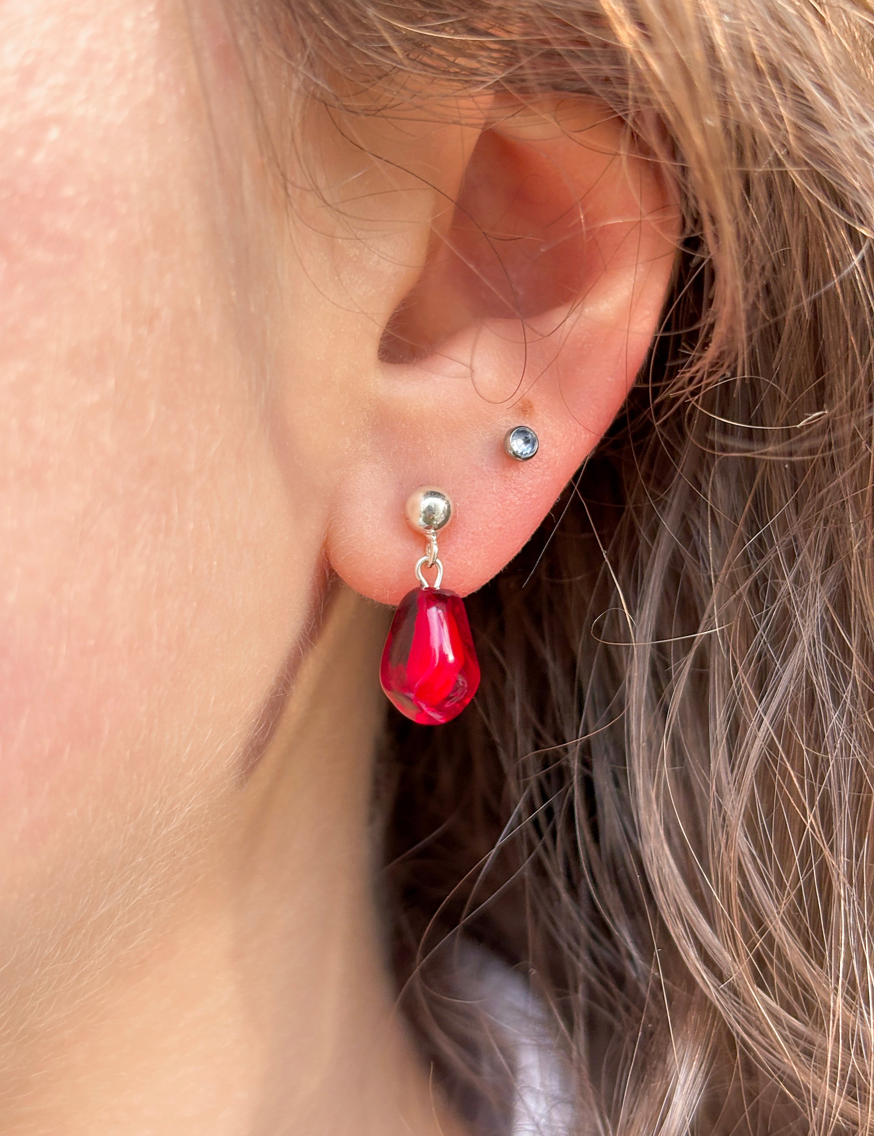 Pomegranate Seed Earrings