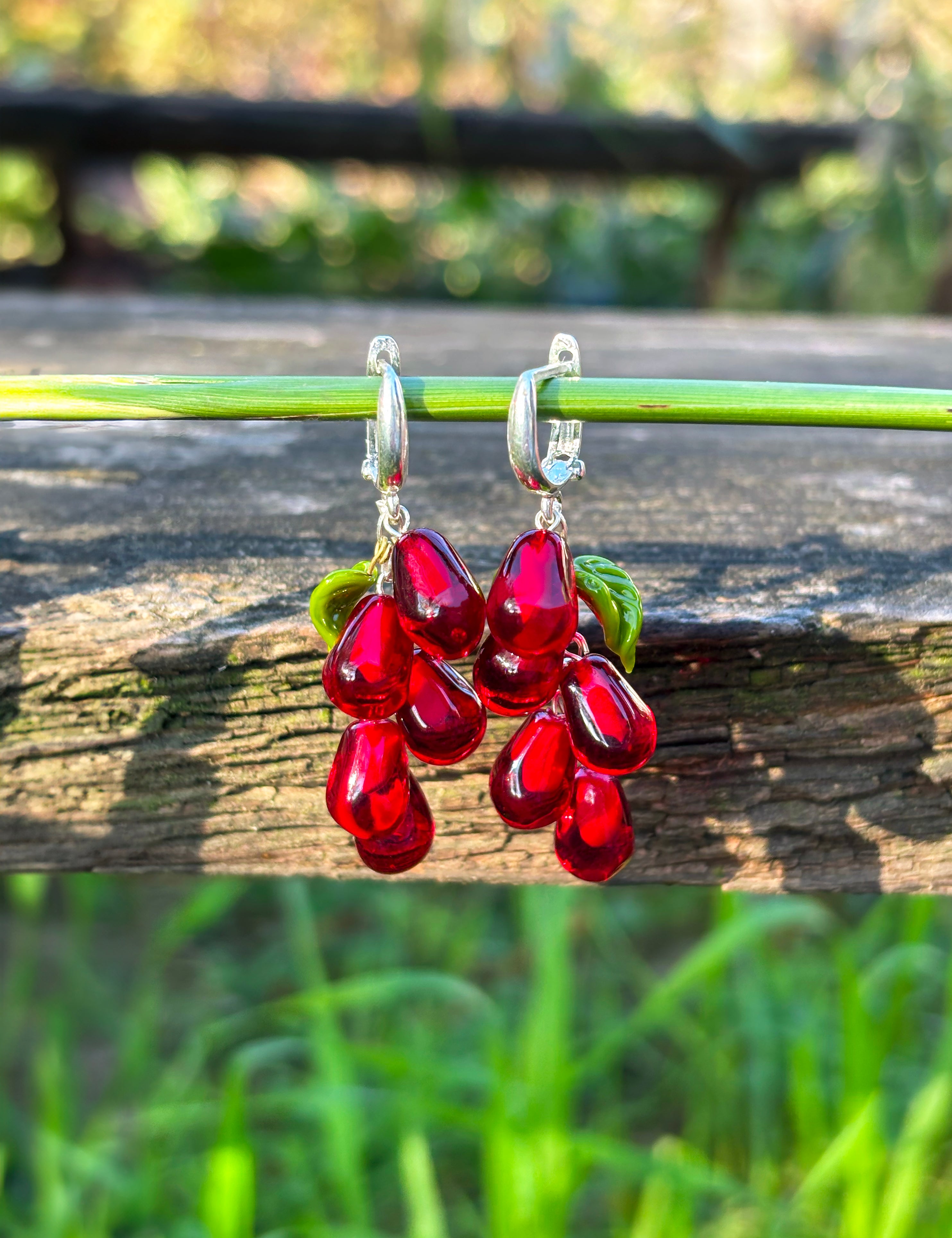 Pomegranate Seed Earrings