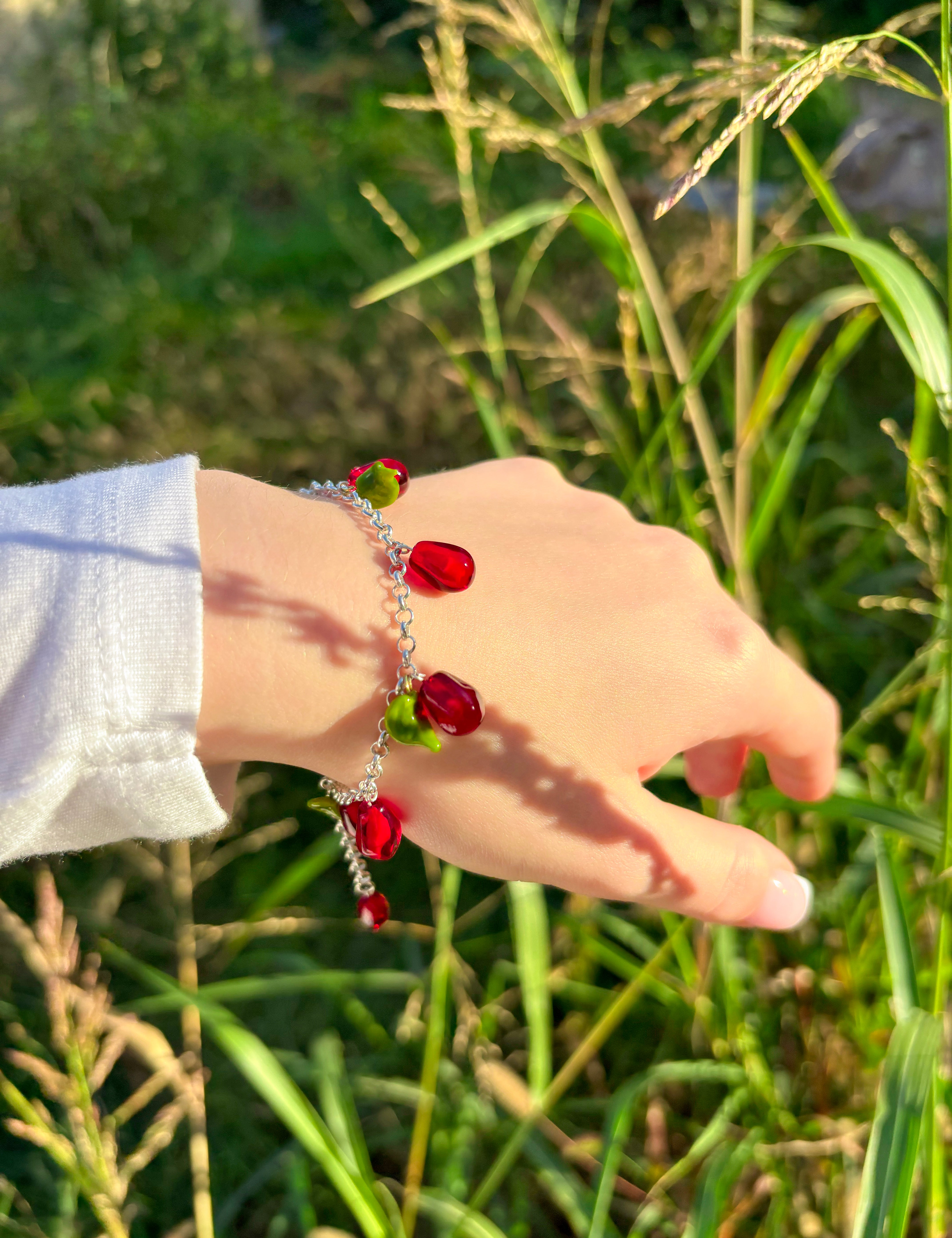 Pomegranate Seed Bracelet