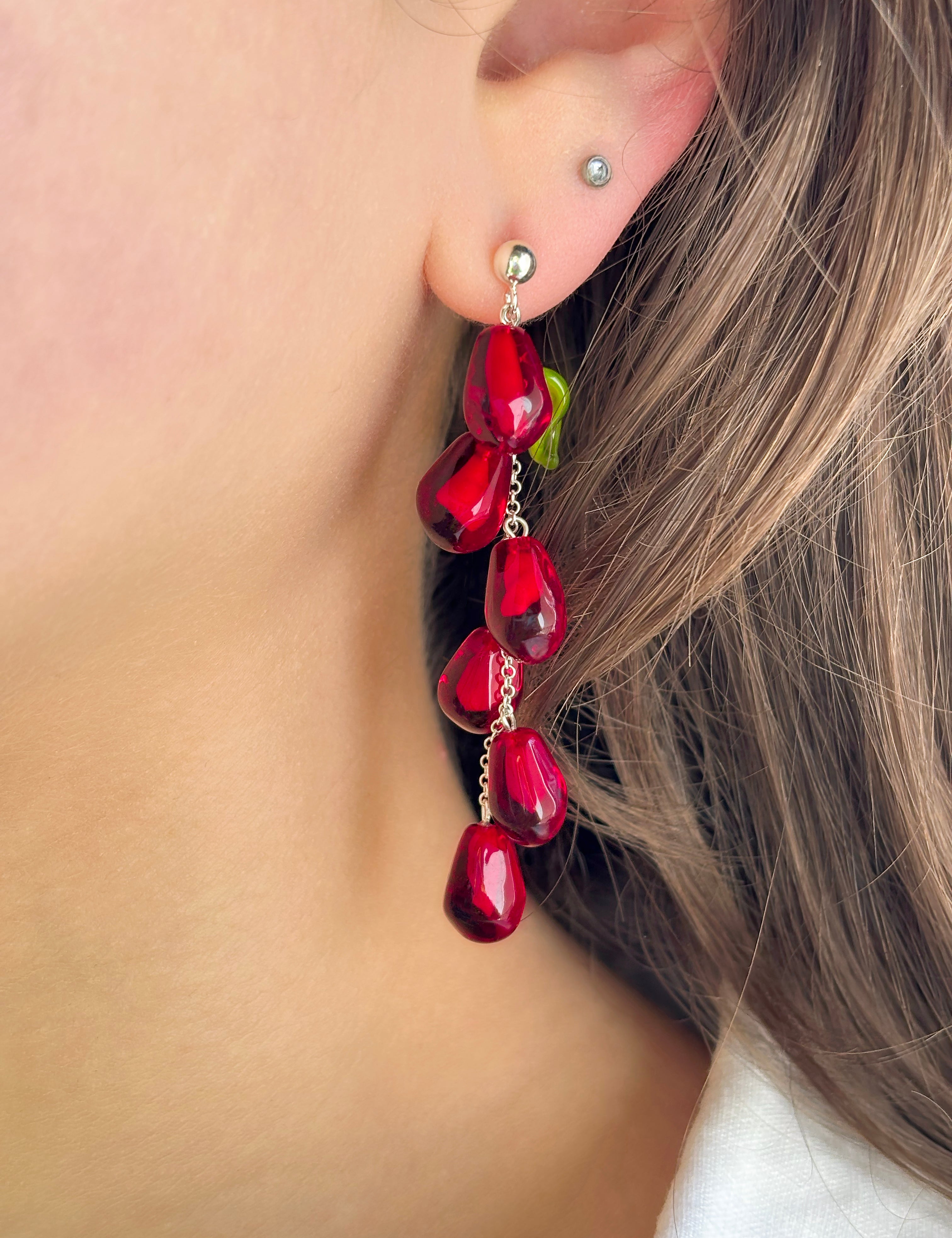 Pomegranate Seed Earrings