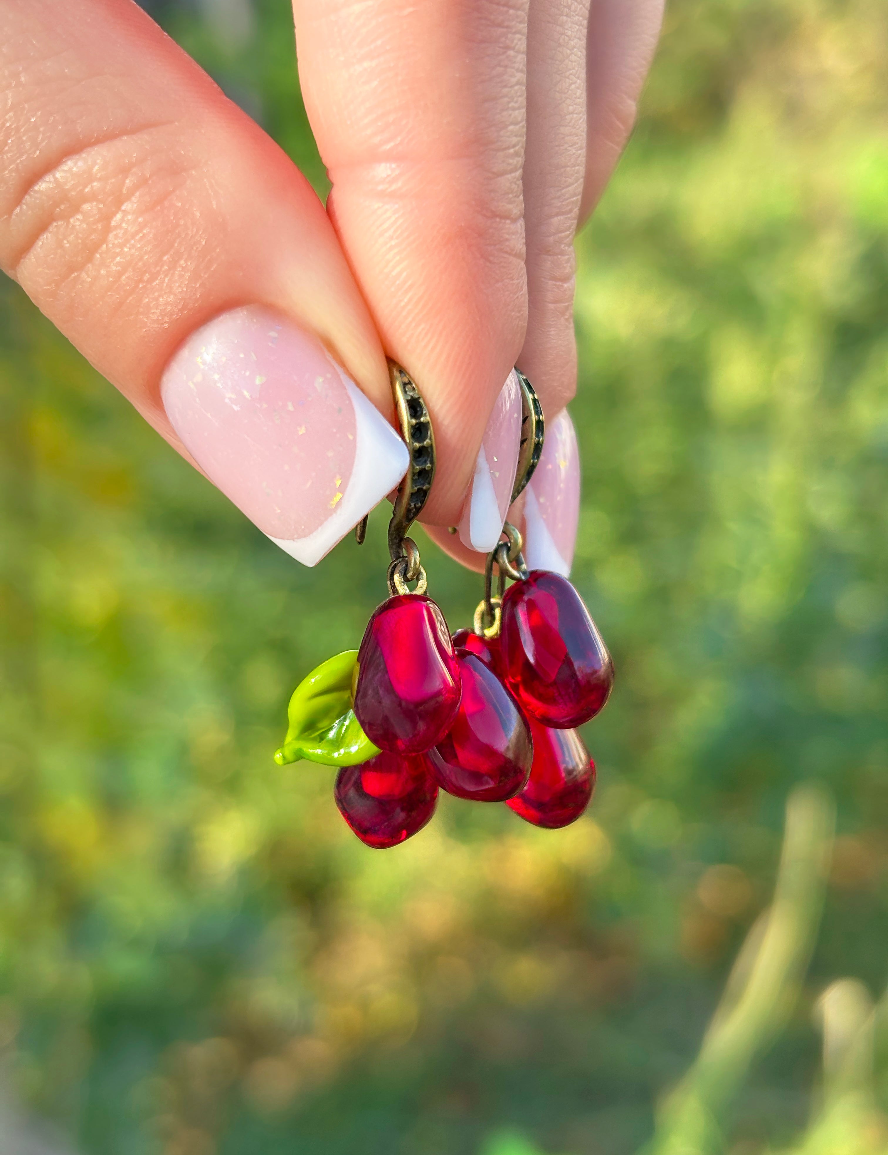 Pomegranate Seed Earrings