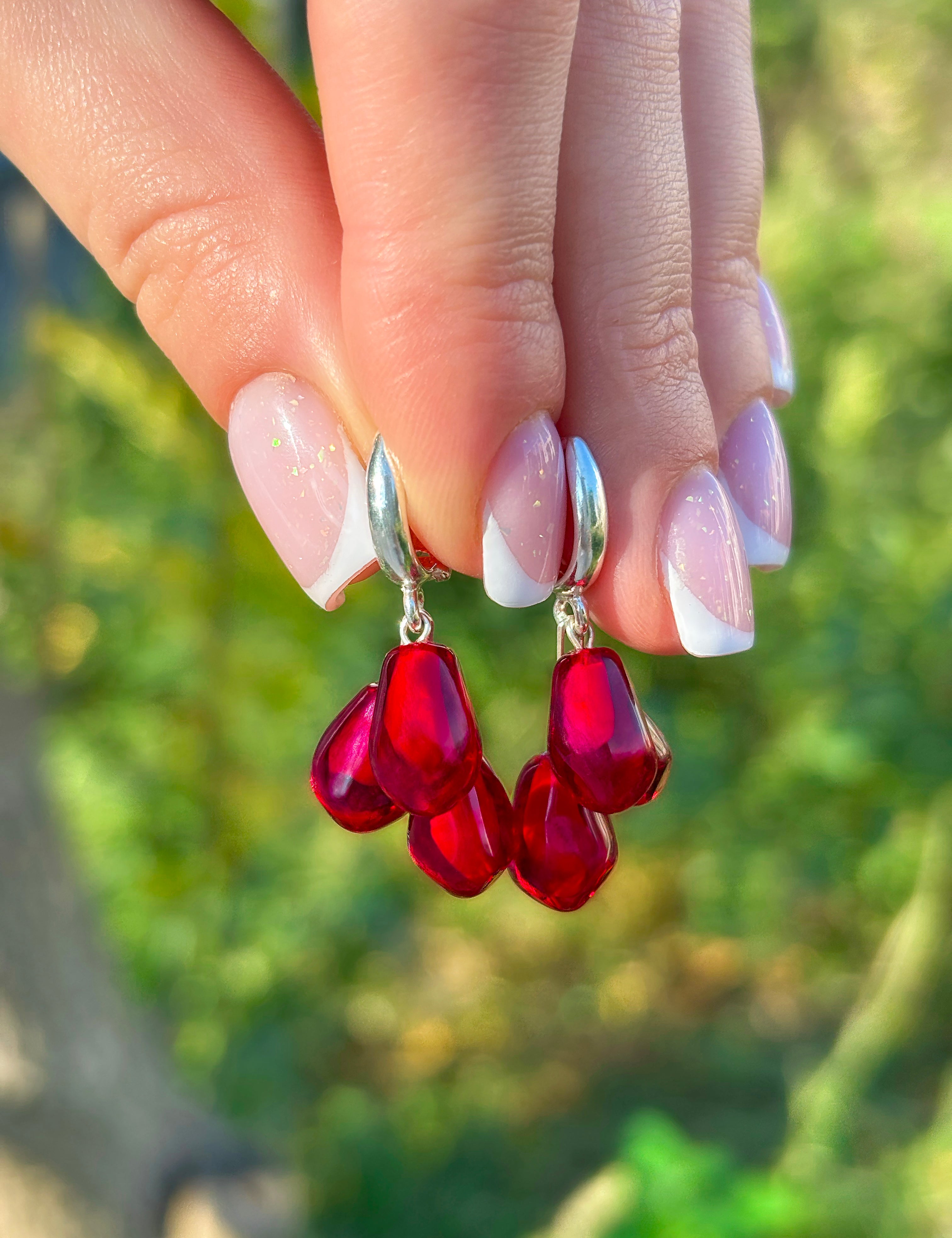 Pomegranate Seed Earrings