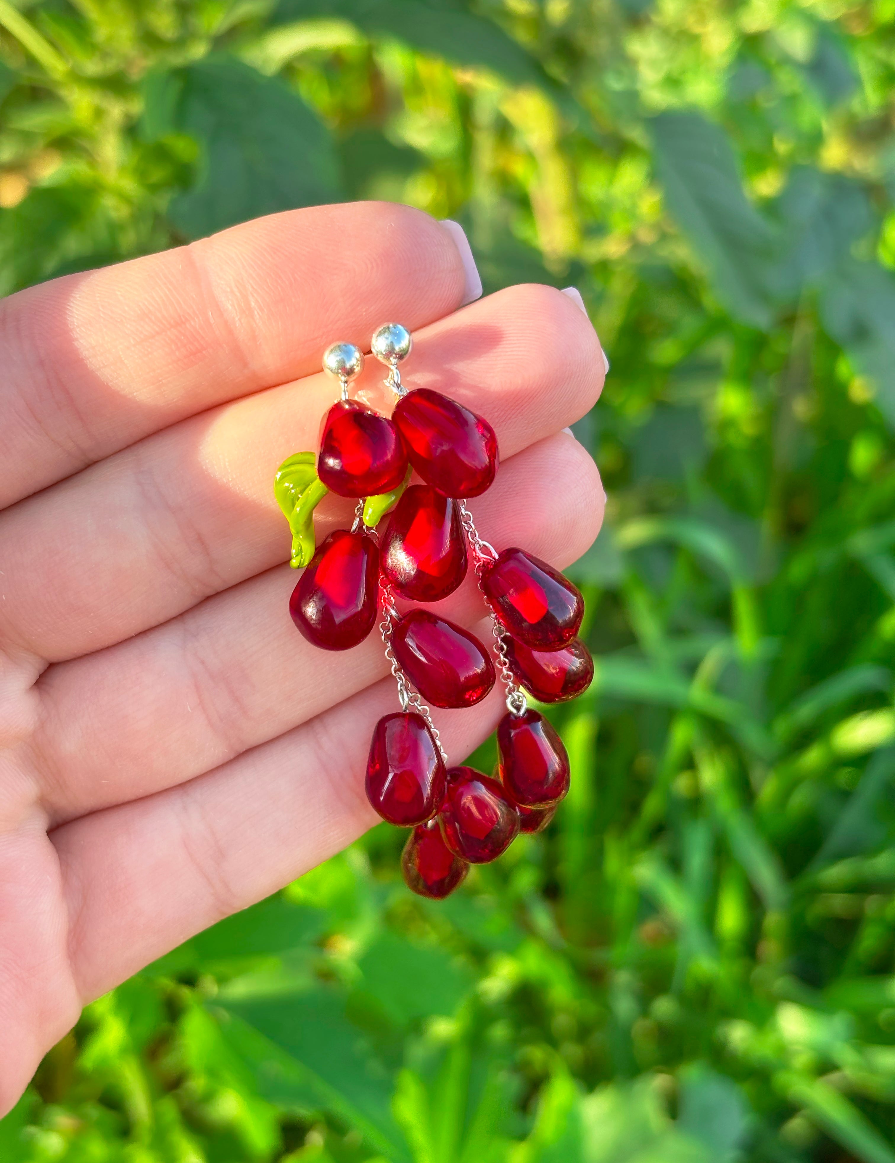 Pomegranate Seed Earrings