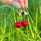 Lucky Cherry Branch Earrings