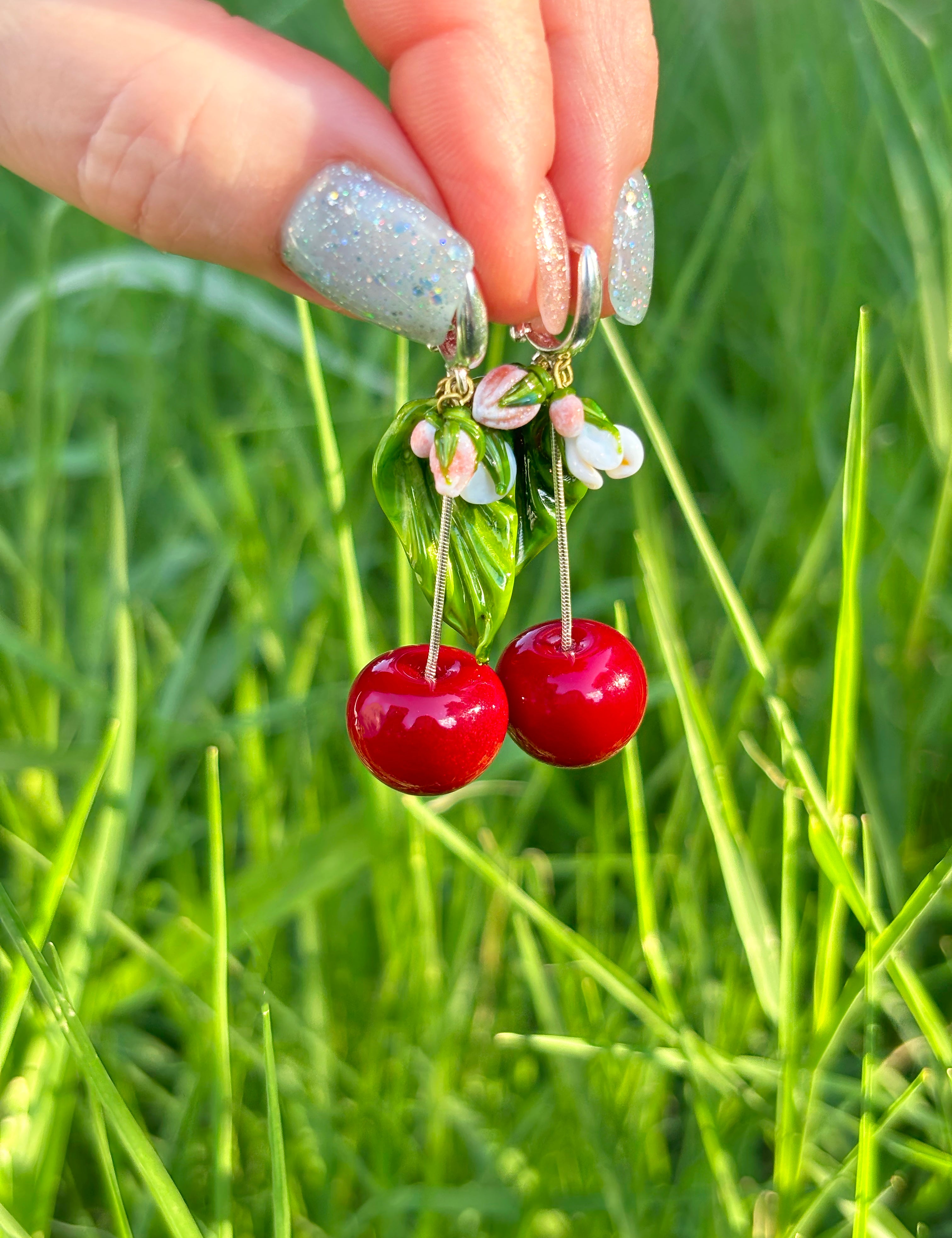 Lucky Cherry Branch Earrings