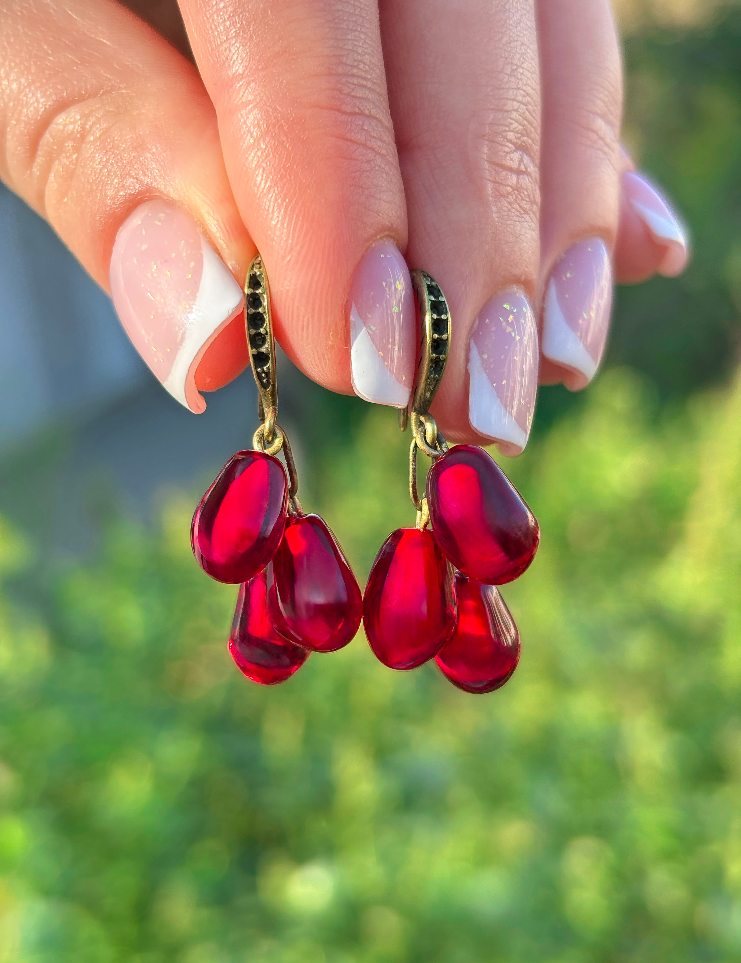 Pomegranate Seed Earrings