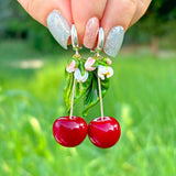 Lucky Cherry Branch Earrings