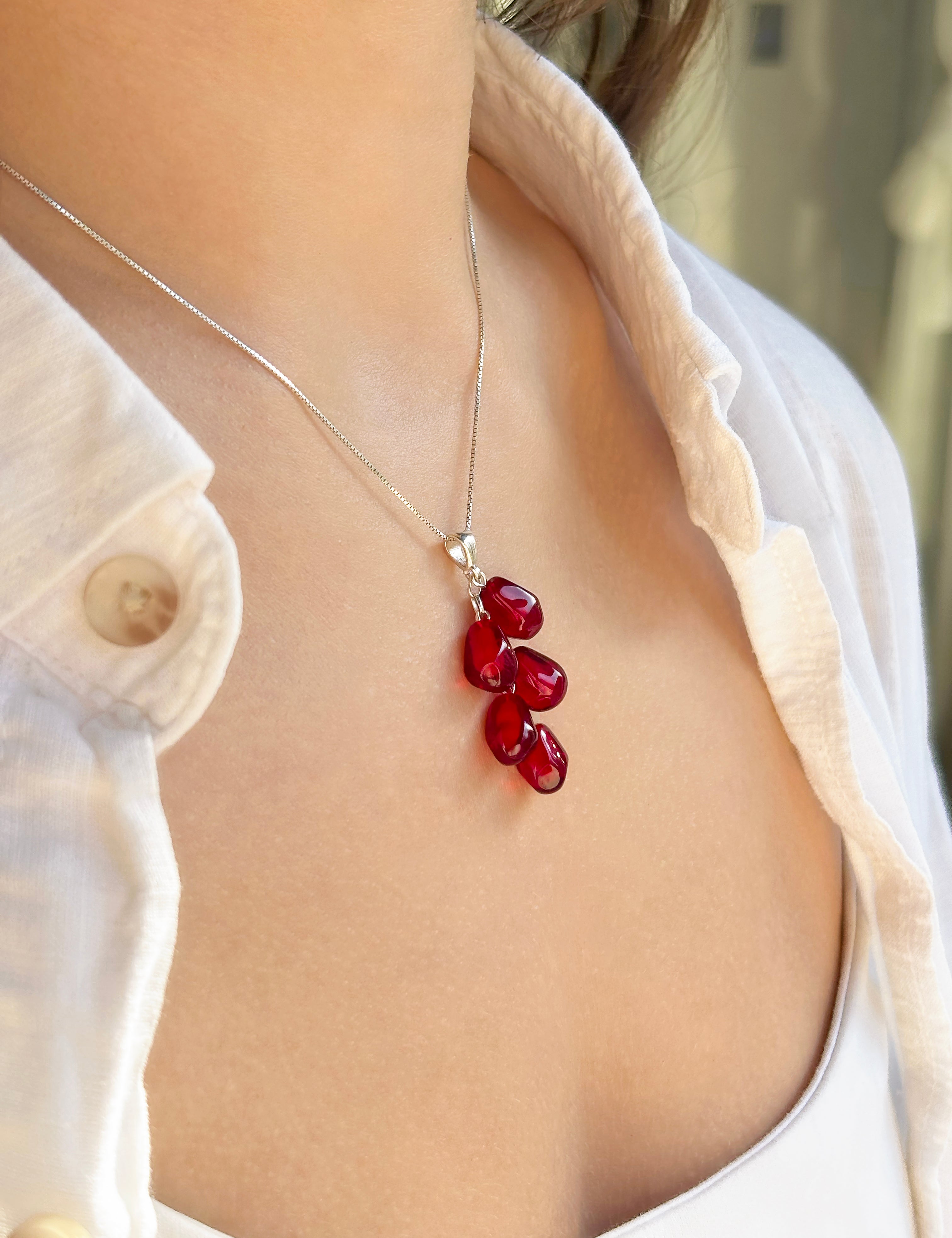 Pomegranate Seed Necklace