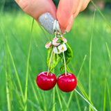 Lucky Cherry Branch Earrings