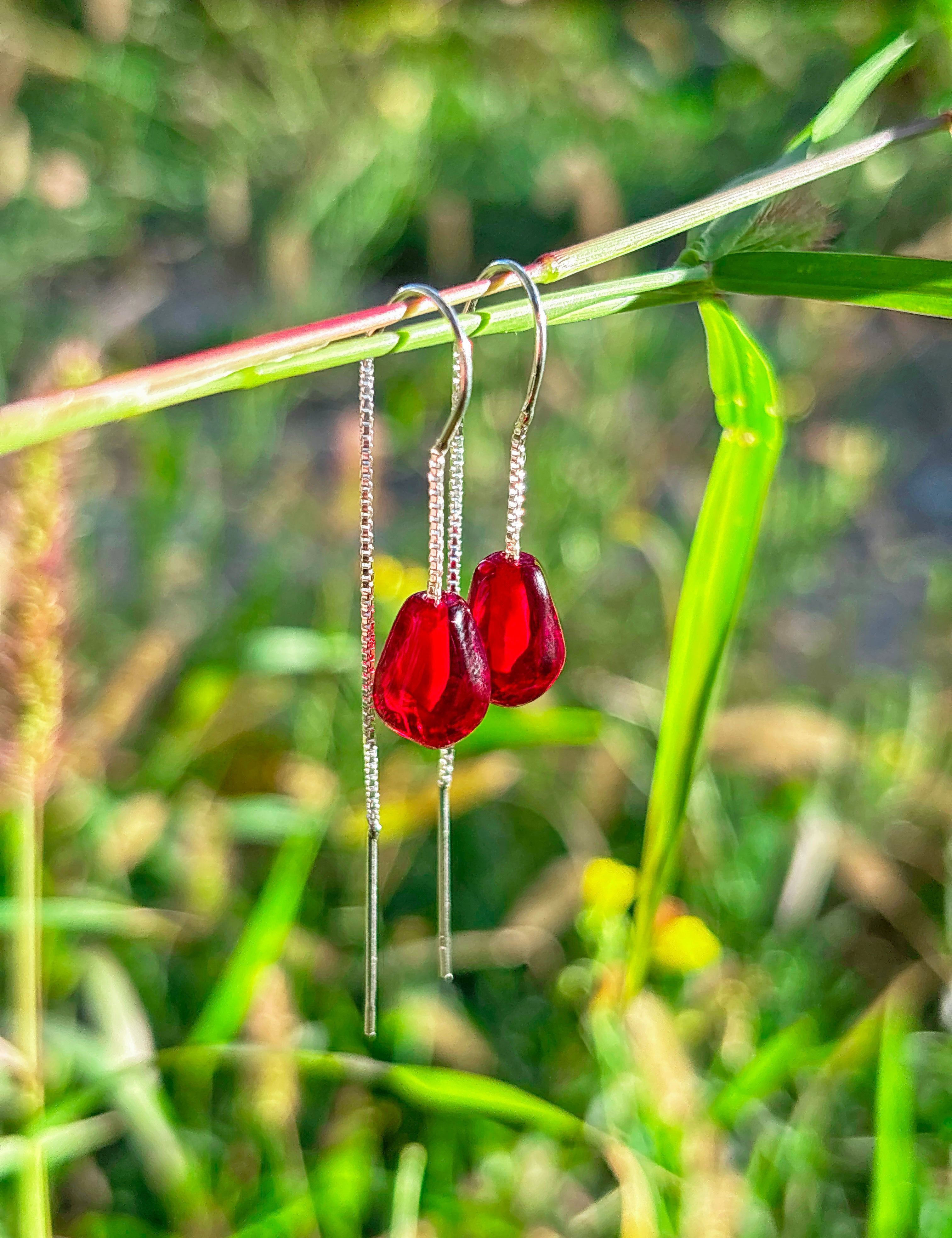 Pomegranate Seed Earrings