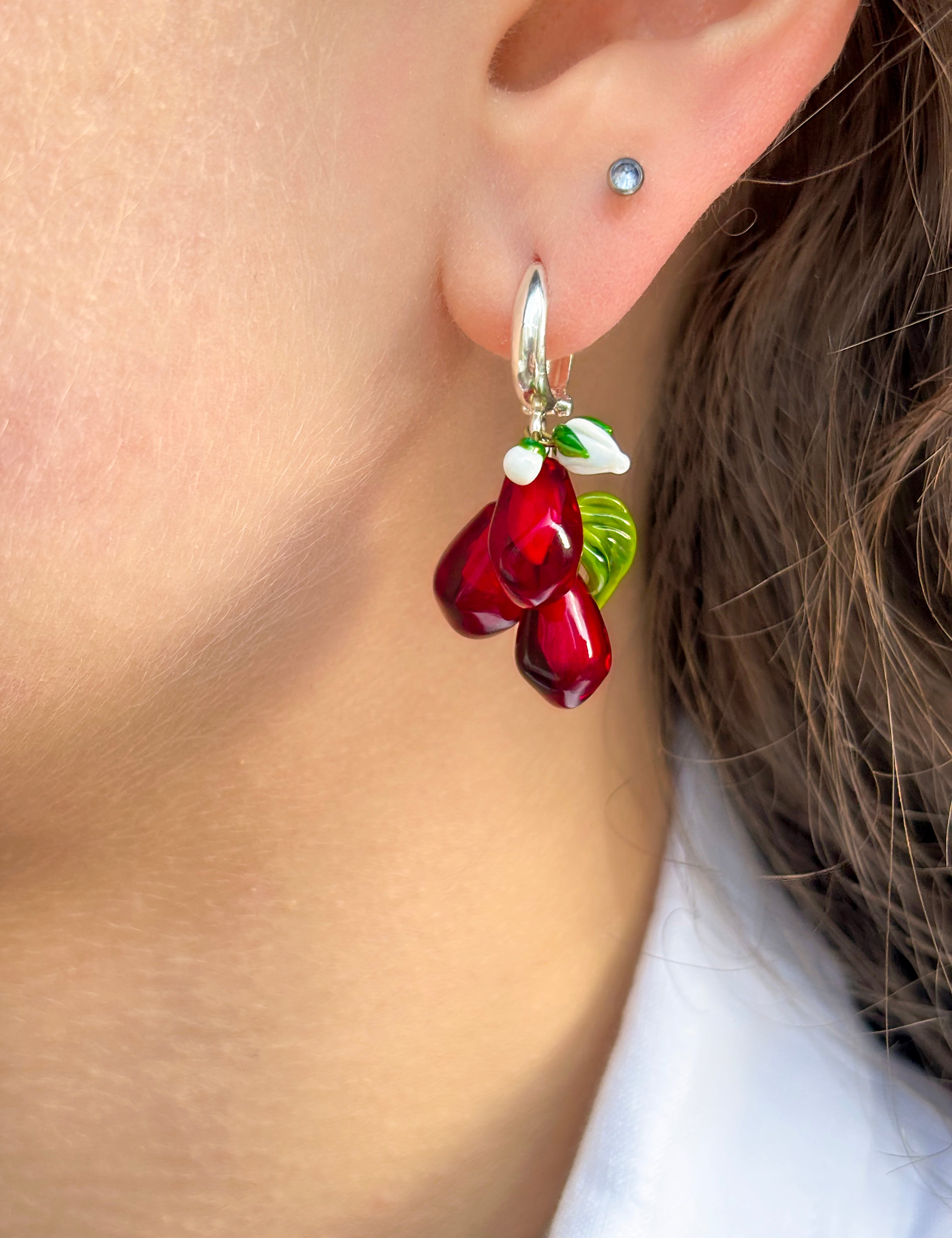Pomegranate Seed Earrings