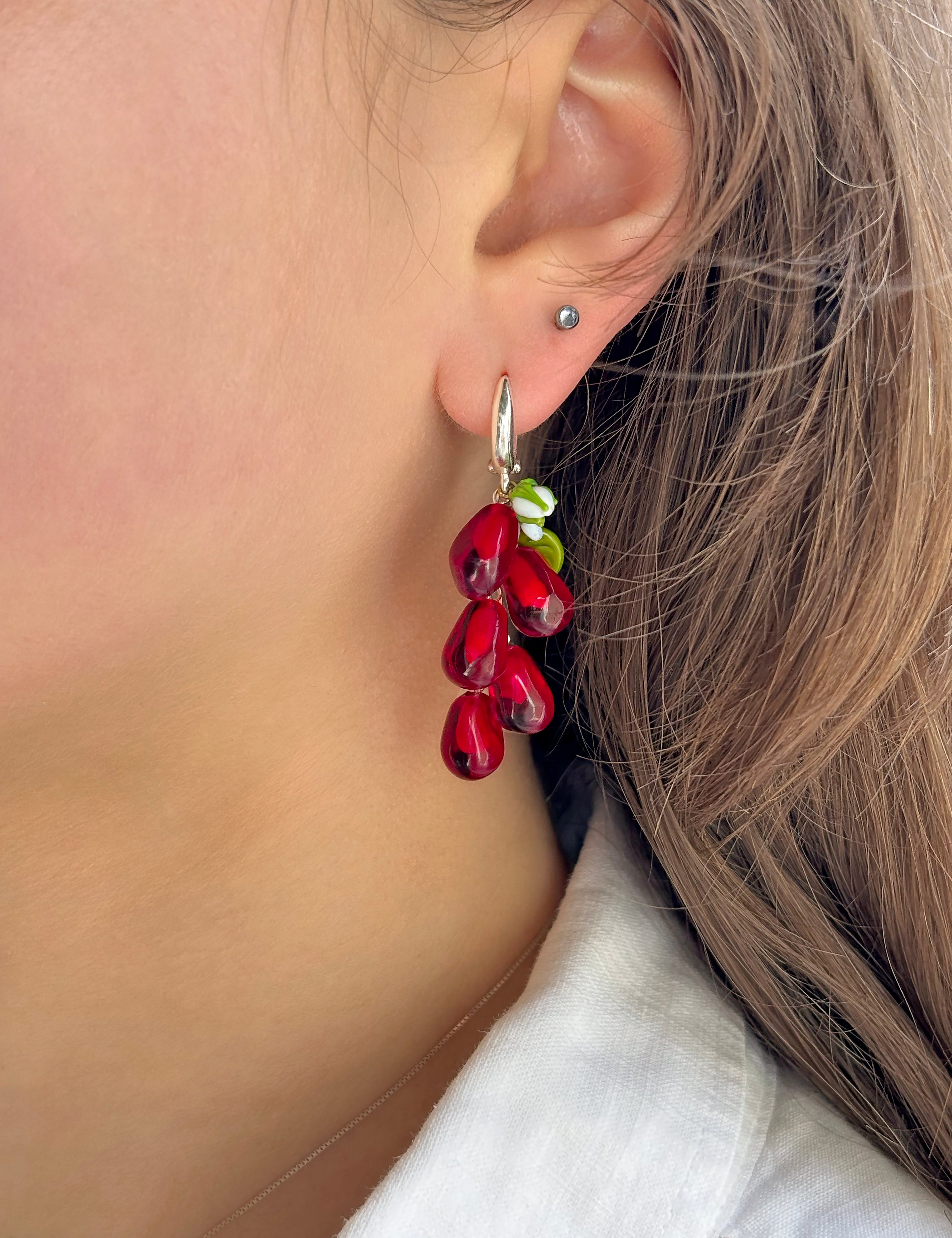 Pomegranate Seed Earrings
