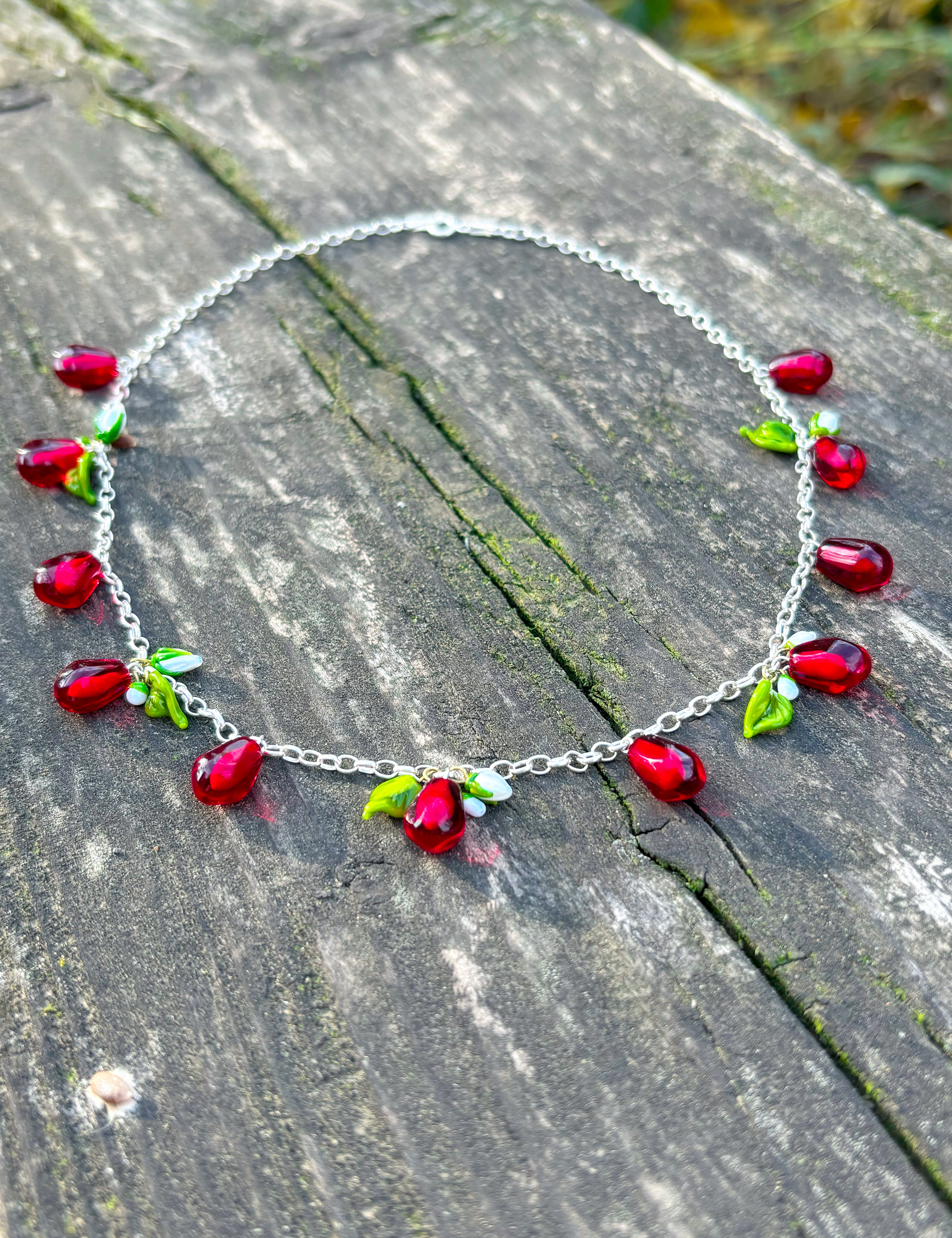Pomegranate Seed Necklace