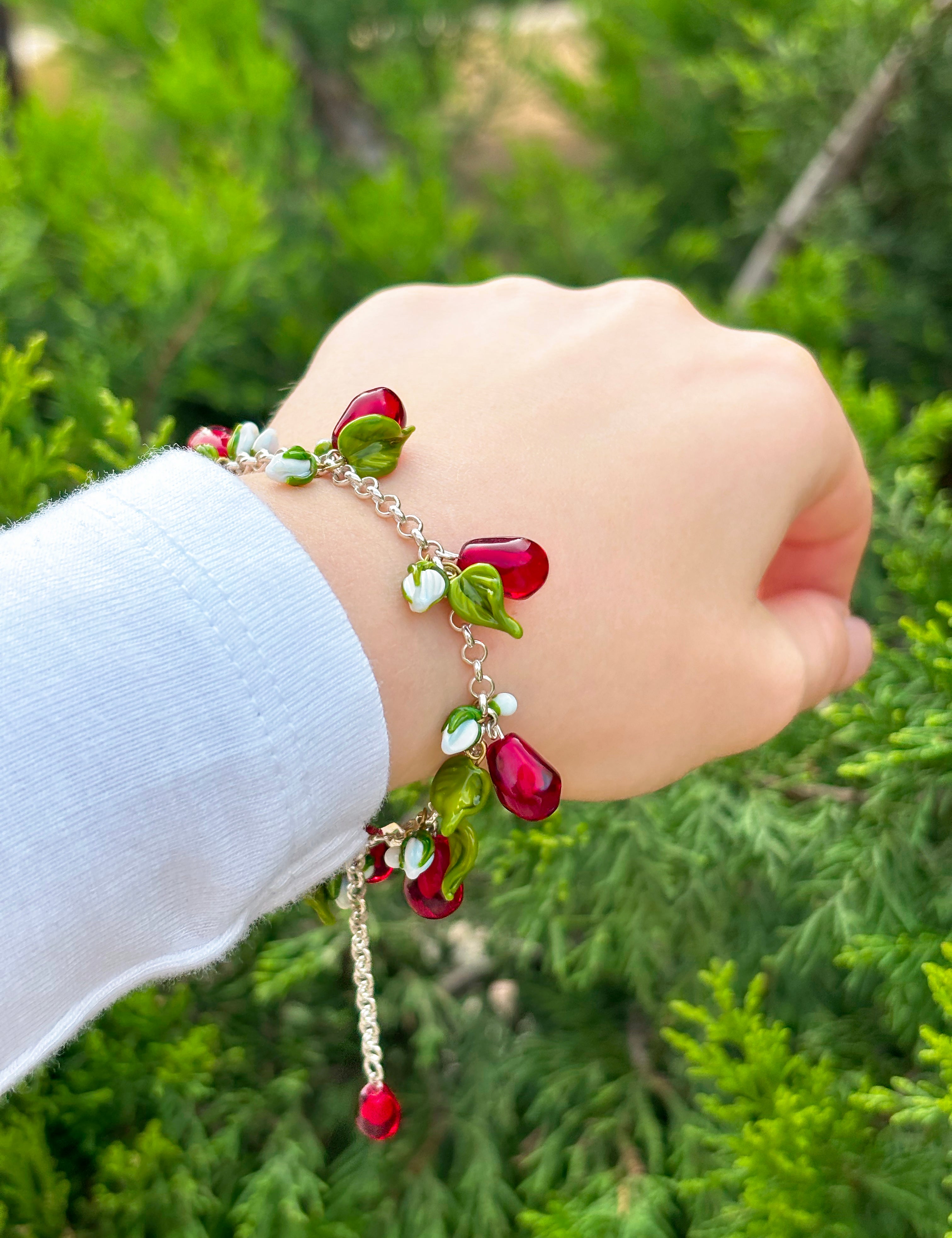 Pomegranate Seed Bracelet