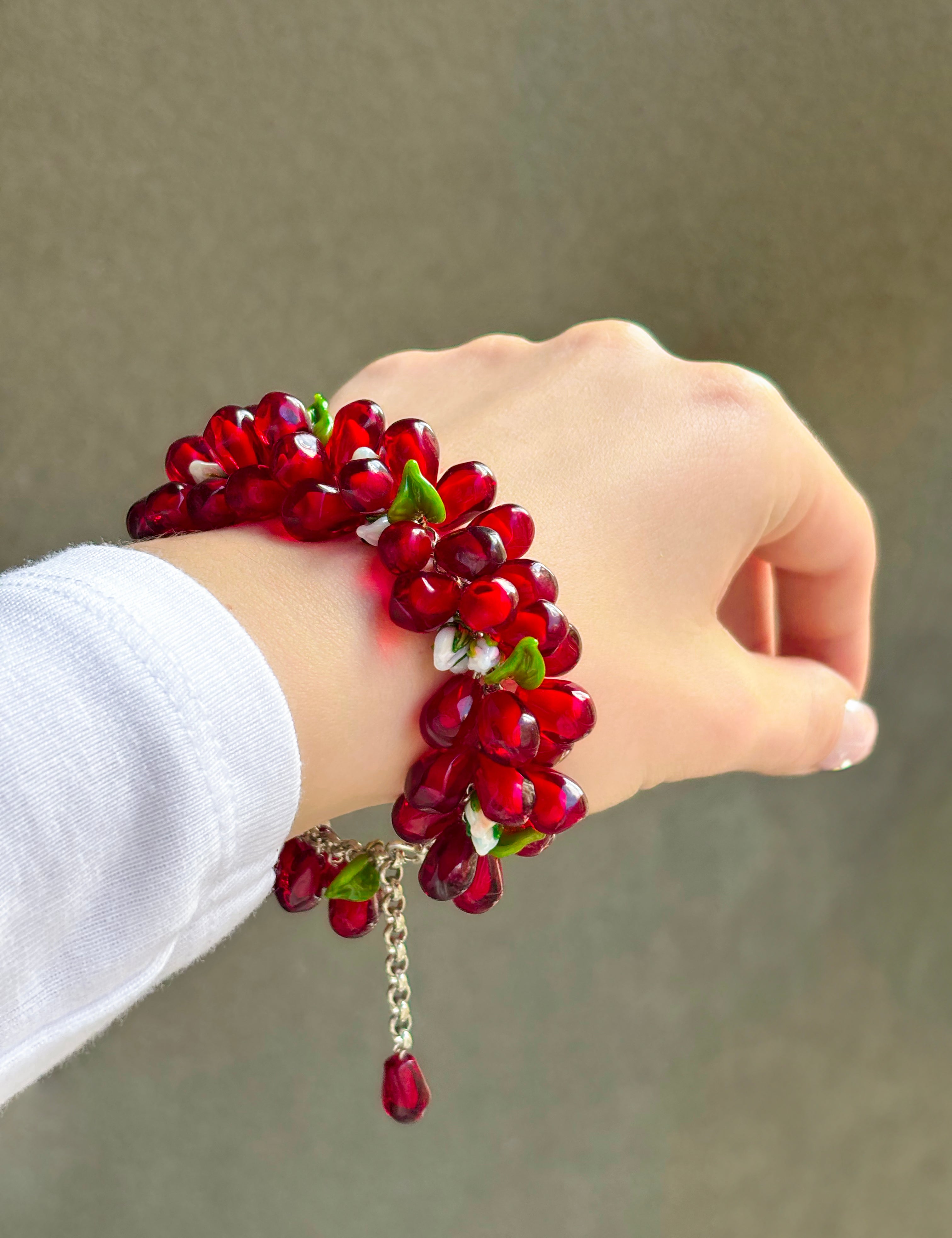 Pomegranate Seed Bracelet