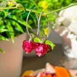 Pink Raspberry Earrings
