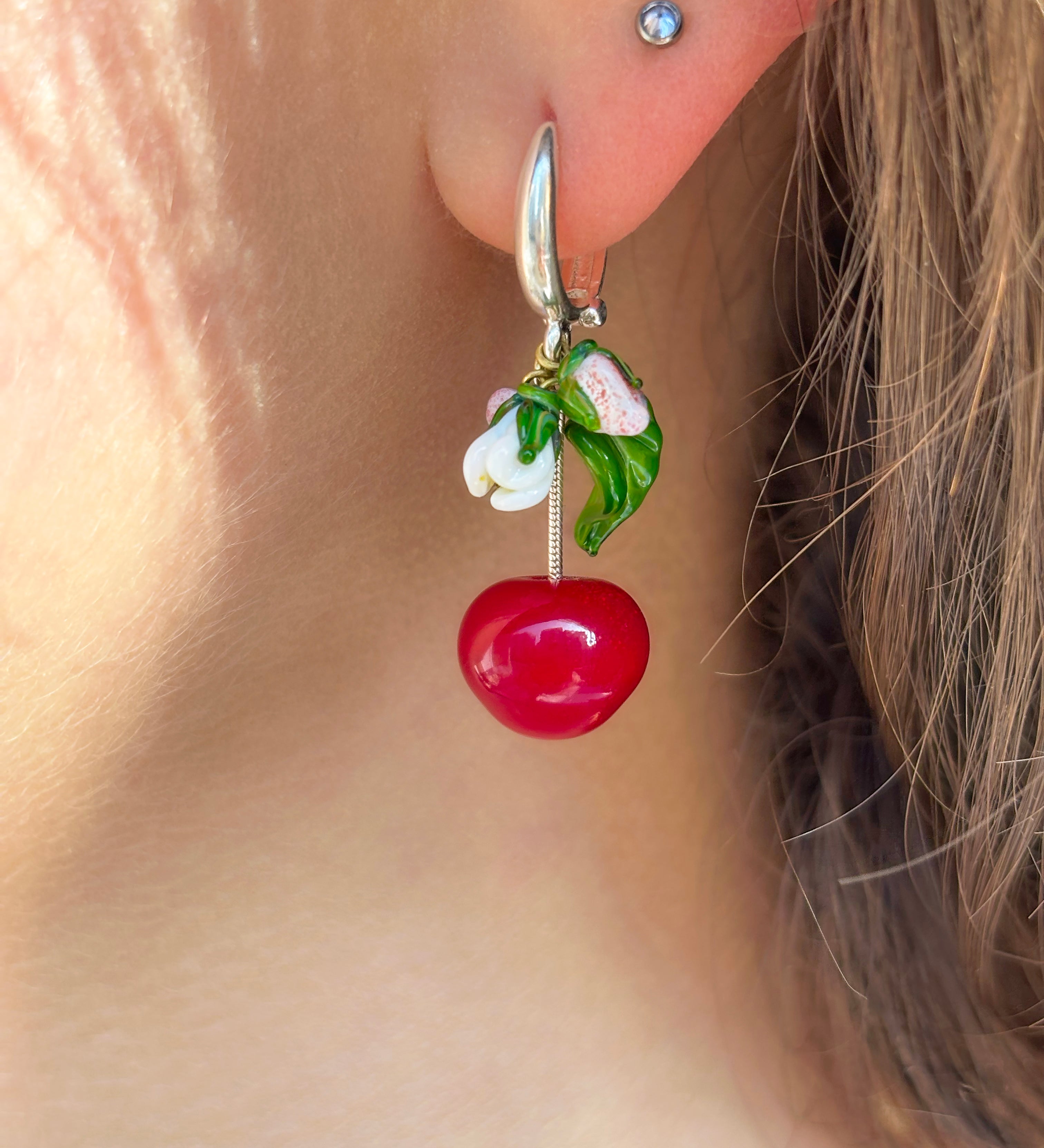 Lucky Cherry Earrings (Mini version)