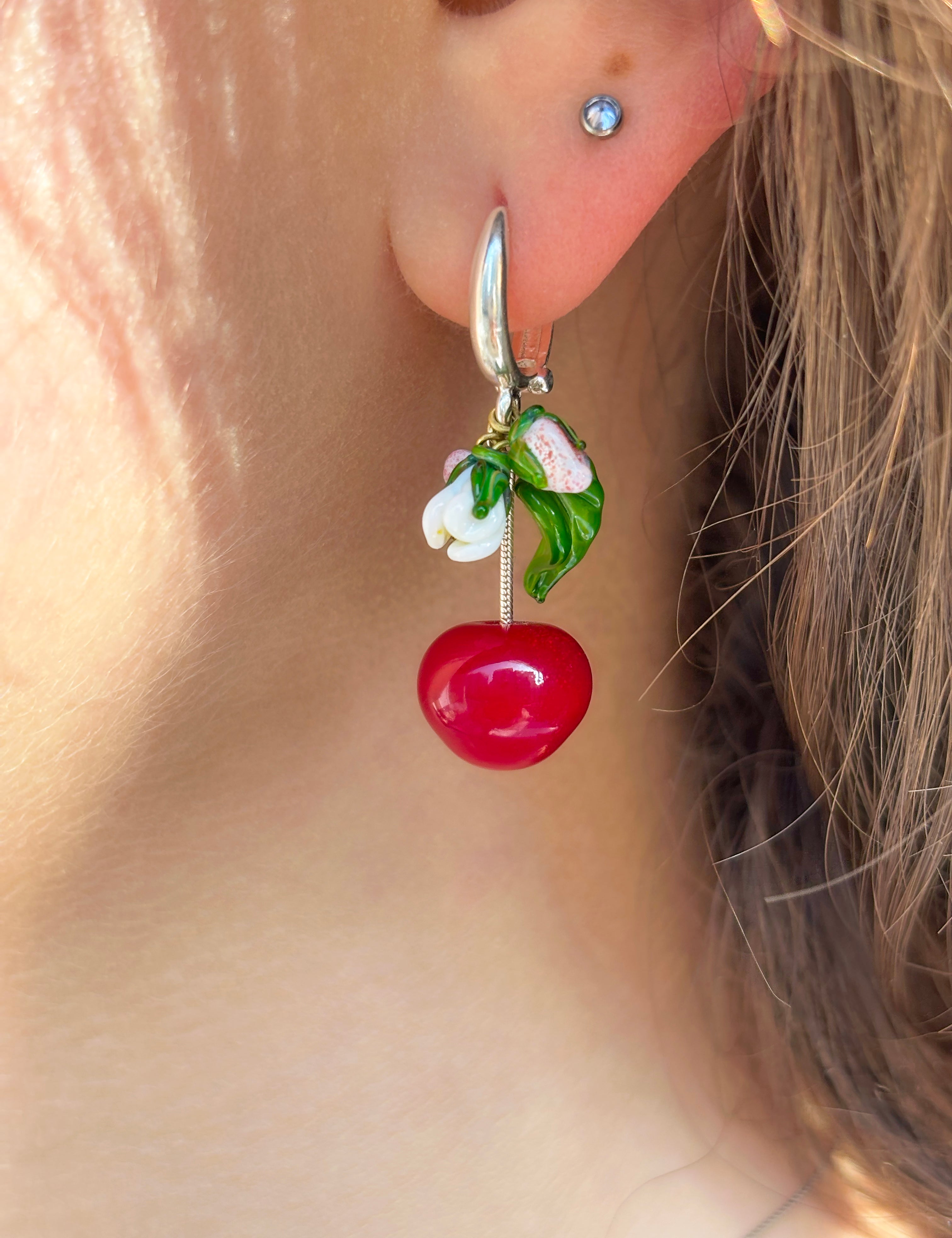 Lucky Cherry Earrings (Mini version)